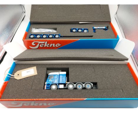 Manufacturer  - Tekno | Description - Mercedes Benz Actros LH Megaspace & Lowloader - Baetsen | Stock Code - 62361 | Notes - 