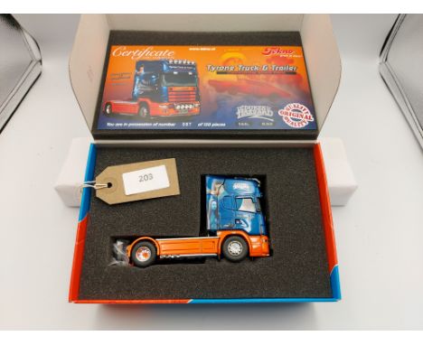 Manufacturer  - Tekno | Description - Scania 4-Series Topline 'Dukes of Hazzard' - Tyrone Truck & Trailer | Stock Code - 6440