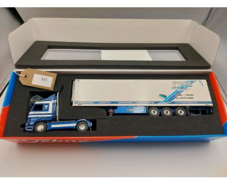 Manufacturer  - Tekno | Description - Scania R143 450 Streamline 4X2 & Fridge Trailer - O'Toole | Stock Code - 55871 | Notes 