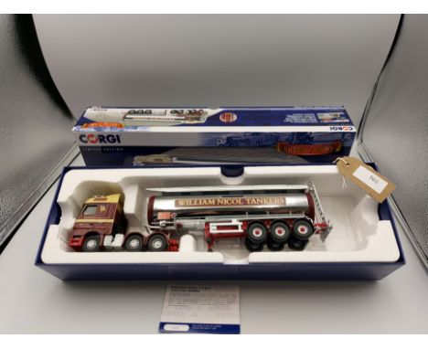 Manufacturer  - Corgi | Description - Mercedes Benz Actros & Clayton Tanker Trailer - William Nicol | Stock Code - CC13828 | 
