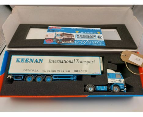 Manufacturer  - Tekno | Description - Scania 143 & Fridge Trailer - Keenan International | Stock Code - 62444 | Notes - VGC| 