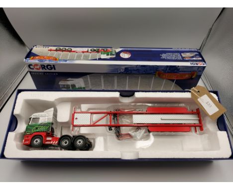 Manufacturer  - Corgi | Description - Scania R (Rear Tag) & Log Trailer - Eddie Stobart | Stock Code - CC13742 | Notes - Mint