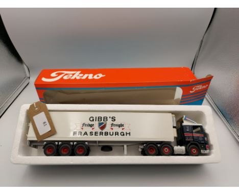 Manufacturer  - Tekno | Description - DAF 95 & Fridge Trailer - Gibbs of Fraserburgh | Stock Code - 920306 | Notes - VGC - Bo