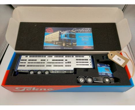 Manufacturer  - Tekno | Description - Scania R-Streamline Topline & Livestock Trailer - Grasby's Ltd | Stock Code - 73834 | N