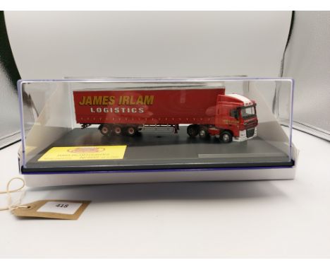 Manufacturer  - Oxford | Description - DAF XF & Curtainside Trailer - James Irlam | Stock Code - DAF01CS | Notes - VGC - Box 