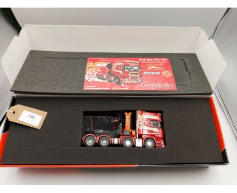 Manufacturer  - Tekno | Description - Scania R-Series Topline with Heavy HIAB Crane-Kevin Guy  | Stock Code - 65171 | Notes -