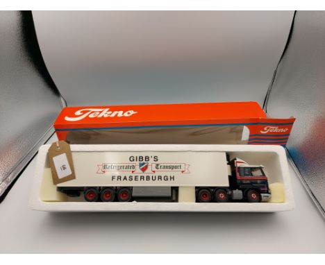 Manufacturer  - Tekno | Description - Scania 113M & Fridge Trailer - Gibbs of Fraserburgh | Stock Code - 52 | Notes - VGC - B
