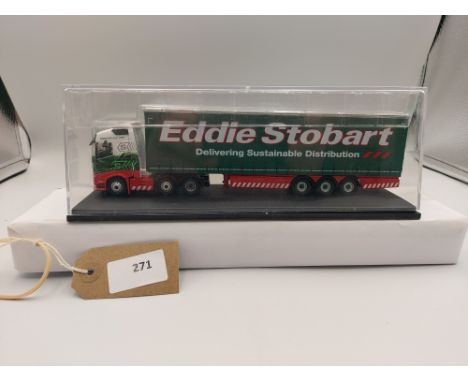 Manufacturer  - Oxford | Description - Volvo FH4 & Curtainside Trailer - Eddie Stobart | Stock Code - 76VOL4001 | Notes - Min