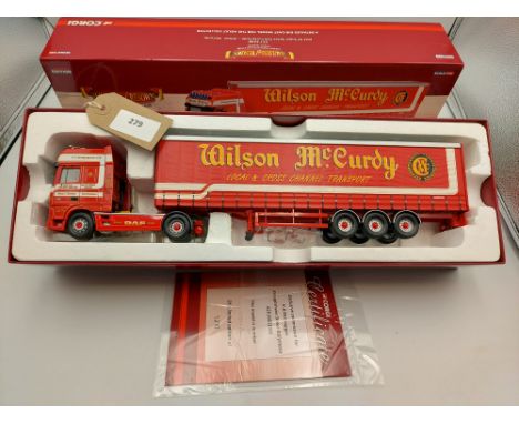 Manufacturer  - Corgi | Description - DAF XF Super Space Cab & Curtainside Trailer - Wilson McCurdy | Stock Code - CC13246 | 