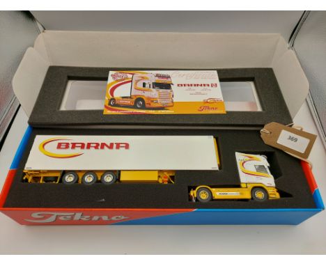 Manufacturer  - Tekno | Description - Scania R580  & Fridge Trailer - Barna | Stock Code - 68876 | Notes - Mint| Scale - 1:50