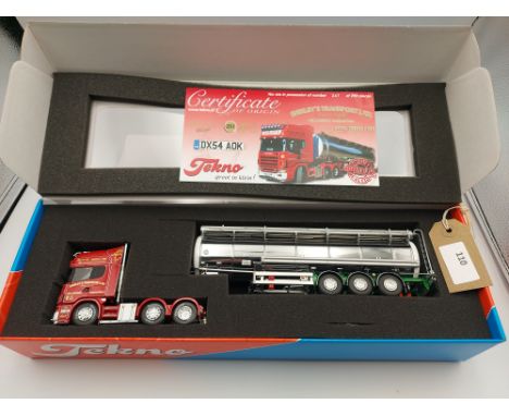Manufacturer  - Tekno | Description - Scania 4 Series Topline - Shirleys Transport | Stock Code - 62893 | Notes - Mint| Scale