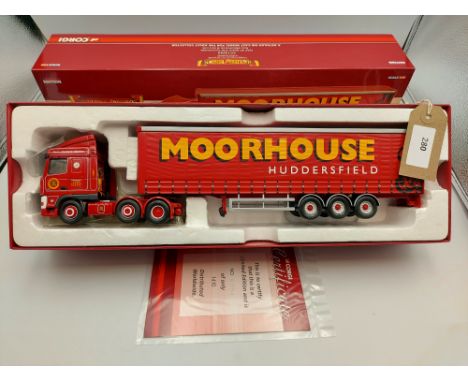 Manufacturer  - Corgi | Description - DAF XF Space Cab & Curtainside Trailer - Tom Moorhouse & Sons | Stock Code - CC13243 | 