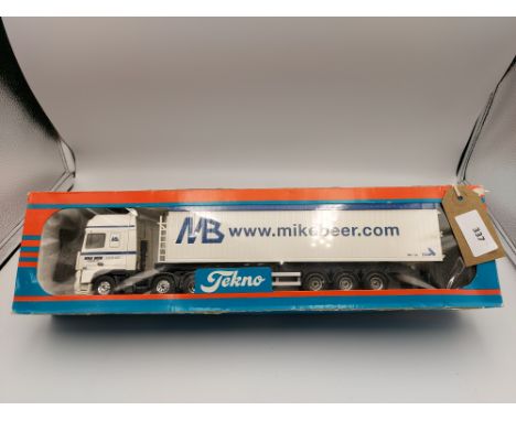 Manufacturer  - Tekno | Description - DAF XF & Trailer - Mike Beer | Stock Code - 52138 | Notes - Fair - Wrong Box - No Mirro