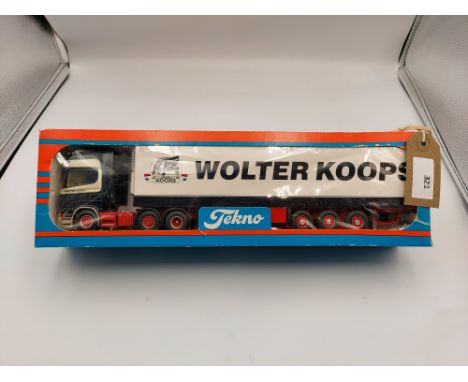 Manufacturer  - Tekno | Description - Scania R Series & Fridge Trailer - Wolter Koops | Stock Code - 55382 | Notes - GC - Box