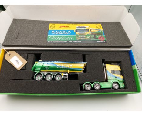 Manufacturer  - Tekno | Description - Scania R-Series Topline & Tipper Trailer - W H Malcolm/Malcolm Construction | Stock Cod