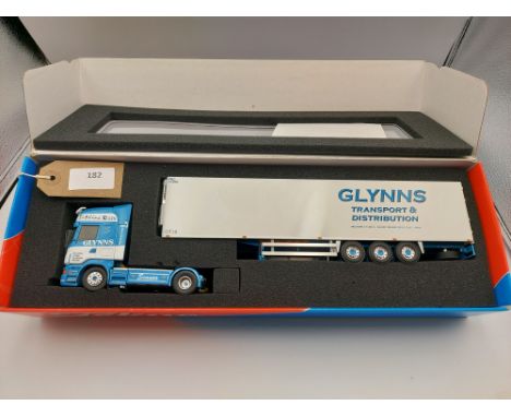 Manufacturer  - Tekno | Description - Scania R 580 Topline & Box Trailer - Glynns | Stock Code - 55726 | Notes - Mint| Scale 