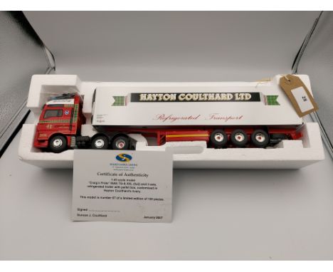 Manufacturer  - Eligor | Description - MAN TG XXL & Fridge Trailer - Hayton Coulthard | Stock Code - 113246 | Notes - VGC - B