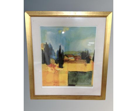 A signed print 'Tuscan Fantasy I' in gilt frame and mount 