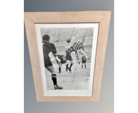 A John Charles Legend Series signed limited edition print, number 490 of 500, in frame and mount, certificate verso 