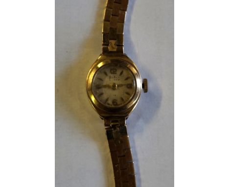 A 9ct gold manual wind bracelet wrist watch, gross weight 17g