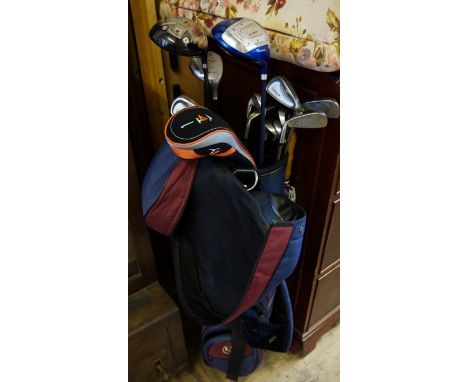 A mixed lot of assorted golf clubs to include King Cobra irons, Donnay driver, letter titanium 460cc driver etc.