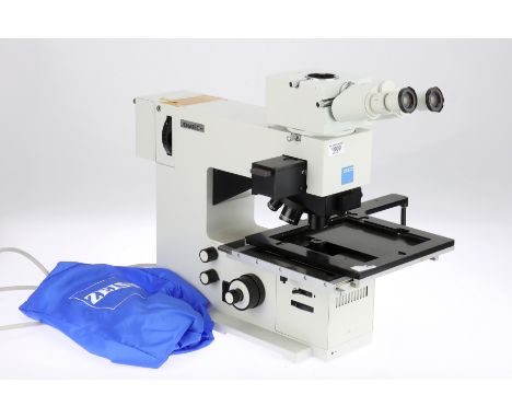 A Large Zeiss Binocular JENATECH Inspection Microscope, microscope with motorised objective holder (working) binocular head, 