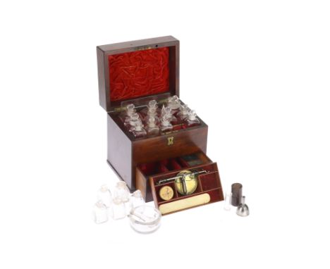 A Victorian Domestic Medicine ,Chemist, Apothecary Chest, English, c.1860, unsigned, the cabinet of typical form constructed 