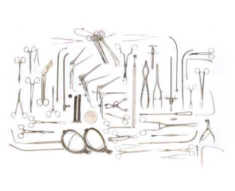 Large Collection of Surgical Instruments, including various clamps and forceps and other tools, including some Vaginal specul