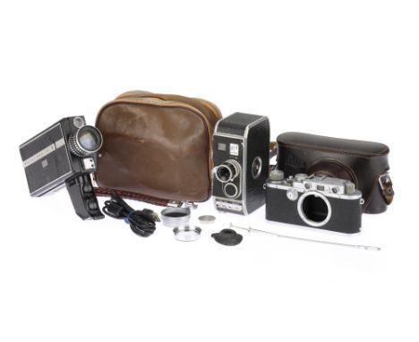 A Leica IIIf Rangefinder Camera Body, upgraded from a Leica III, chrome, serial no. 186560, body, G, shutter working, complet