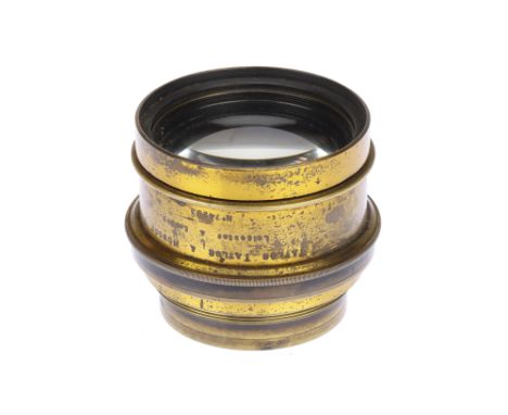 A Taylor, Taylor, &amp; Hobson 16 Inch Series V Cooke Process Lens, brass, body G, aperture blades removed in favour of Water