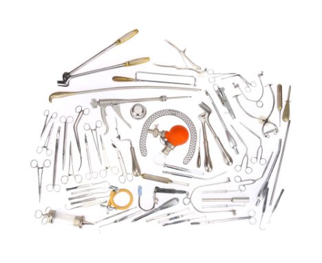 Very Large Collection of Vintage Surgical Instruments, including various Clamps, forceps, skull calipers, shears and other in