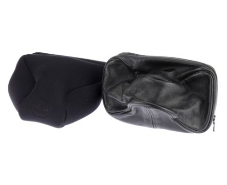 A Selection of Camera Cases for Leica. to include a Leica-branded neoprene case, together with an Original Benser camera case