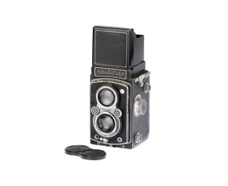 A Rollei Rolleiflex Automat I Model 1 TLR Camera serial no.843132, with a Carl Zeiss Jena Tessar f/3.5 7.5cm lens, serial no.