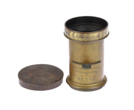 A Photographic Artists' Co-operative Supply Association 12 + 10 Rapid Rectilinear Brass Camera Lens brass, serial no. 101, Wa