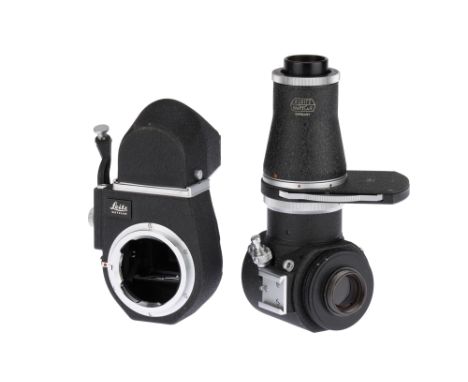 A Leica Visoflex III Reflex Housing, together with a Leitz Visoflex I housing (2)