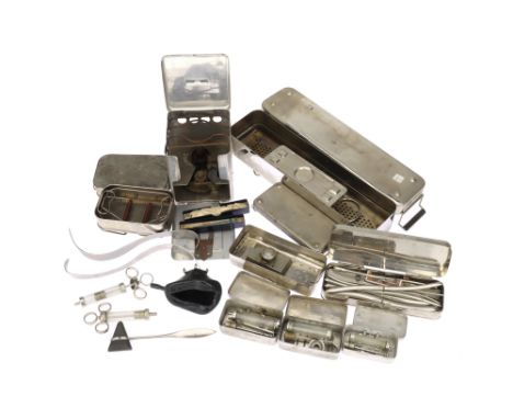 Large Collection of Vintage Medical Equipment, including sterilisers, a set of dilators, syringes and other eqiupment ( a lot
