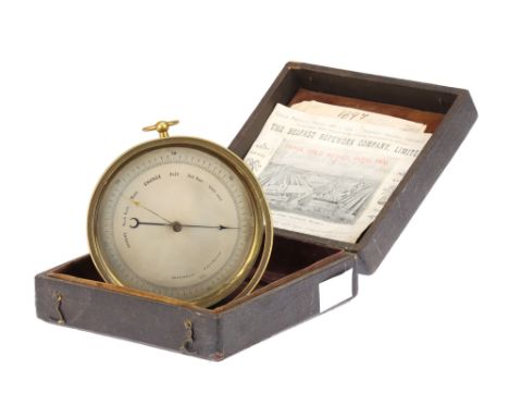 Vidi Type Barometer, Vidi Type barometer, c.1880, unsigned but in a case marked PBHN, with paperwork relating to various read