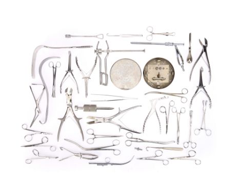 Large Collection of Vintage Surgical Instruments, including mouth gag, retractors, forceps and clamps ( a lot)