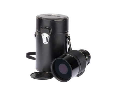 A Canon FD Reflex f/8 500mm Lens, black, serial no. 17978, body, VG-E, elements, G-VG, some light internal haze, complete wit