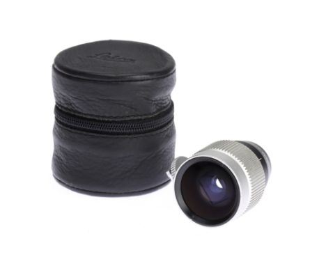 A Leica Vario Viewfinder 12014, for Leitz 21mm to 28mm lenses, body, G, optics, VG, in maker's soft pouch