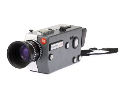 A Leitz Leicina Super Super 8 Motion Picture Camera, hammertone, body G, areas of wear, some corrosion to battery chamber, ca