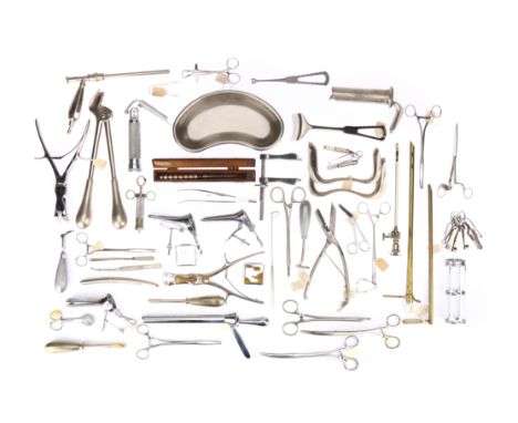 Large Collection of Vintage Surgical Instruments, including Tudor Edwards Rib Shears, dilators, speculums, trocars ( a lot)