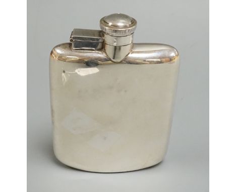 A George VI silver hip flask, James Dixon &amp; Sons, Sheffield, 1939, 11.9cm.