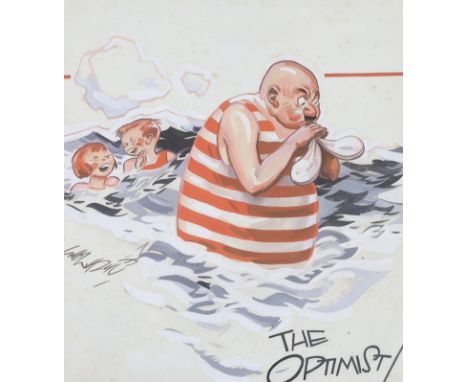Gilbert Wilkinson (1891-1965), ink and gouache, 'The Optimist', signed, 29 x 26.5cm