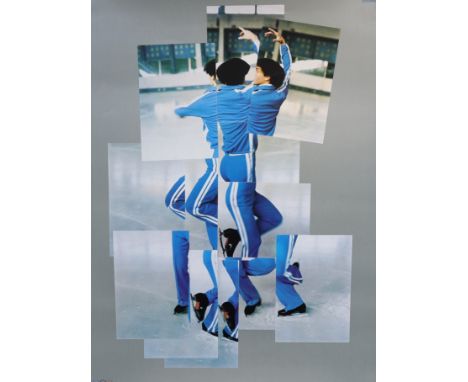 David Hockney RA (British b.1937), offset lithograph poster, The Skater, XIV Olympic Winter Games, Sarajevo, Yugoslavia, 1984