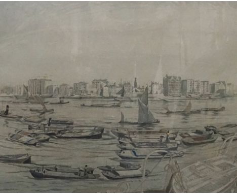 Stanley R. Wilson (1890-1970), watercolour, 'Wapping 1931', 54 x 67cm