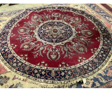 A Turkish Sparta circular carpet, 253 x 245cm