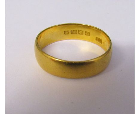 22ct gold band ring size Q weight 4.6 g