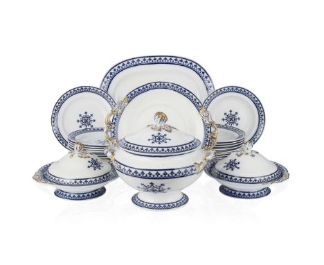  A.W.N. PUGIN (1812-1852) FOR MINTONS NEW STONE 'GOTHIC' PATTERN PART DINNER SERVICE, CIRCA 1850 printed and glazed earthenwa