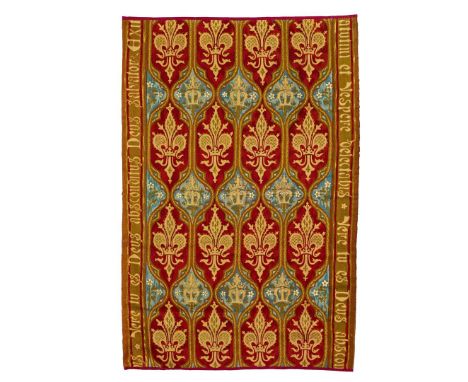  A. W. N. PUGIN (1812-1852) OR E. W. PUGIN (1834-1875) NEEDLEWORK WOOL RUG, CIRCA 1850 wool, with later linen backing, with l